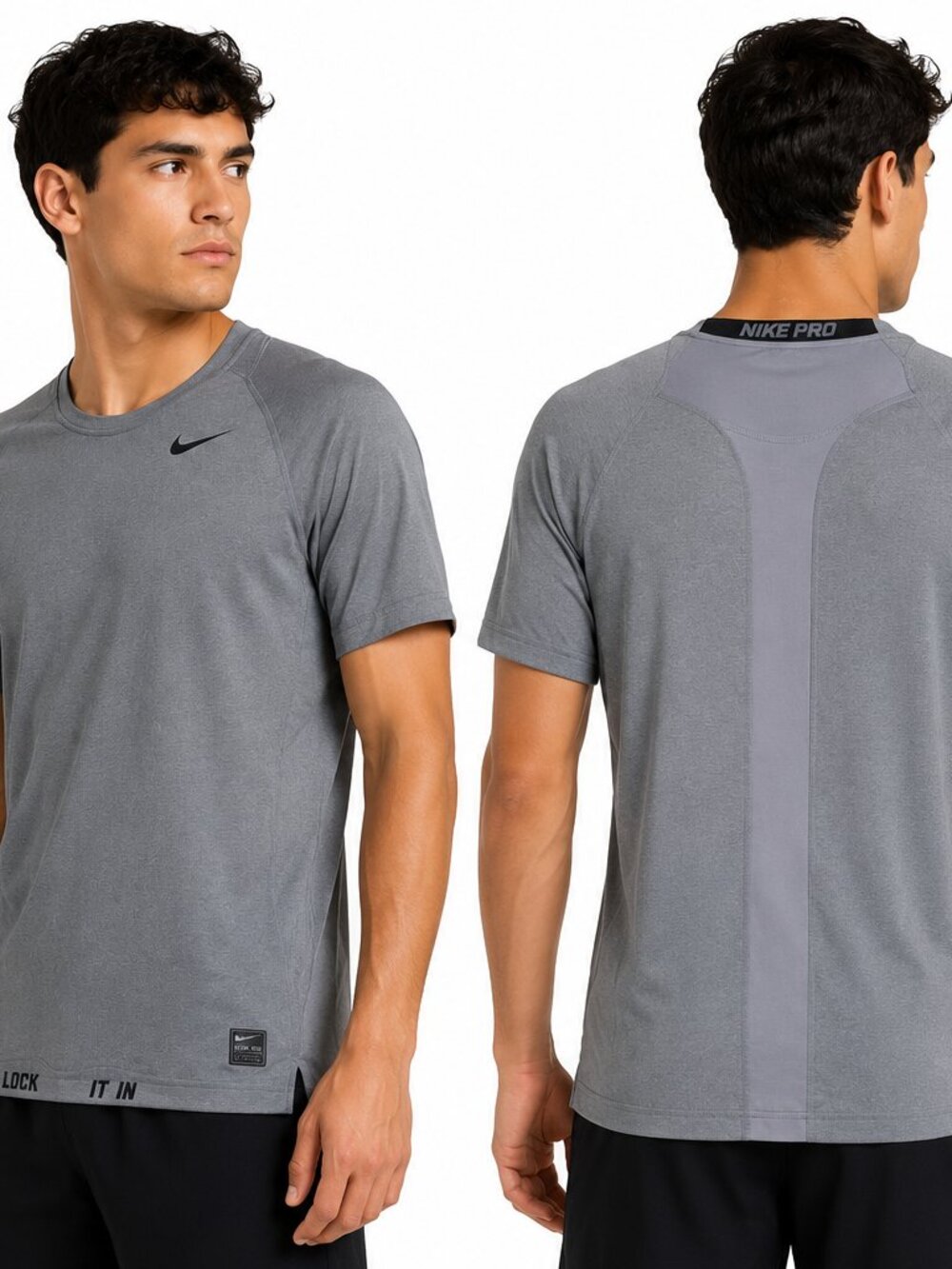 Nike Pro Dri-FIT Gray Performance Athletic Tee | Men’s Activewear Workout Shirt